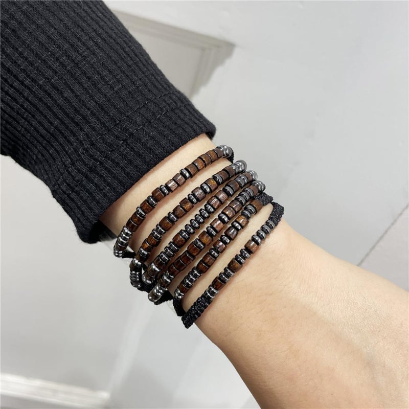 RINTOLER Store Morse Code Bracelets for Women Men Gifts for Her Best Friend Funny Inspirational Bracelets for Women Jewelry Adjustable Silk Beaded Wrap Bracelet - Image 2